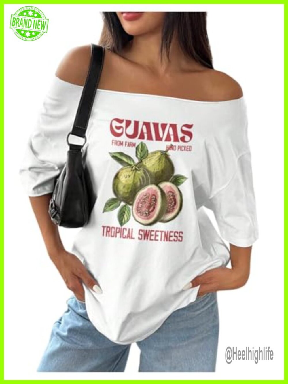 SOLY HUX Women's Summer Graphic Tee Off Shoulder Oversized Y2K T Shirt